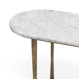 Venicia White Sage 52" Oval Console Table