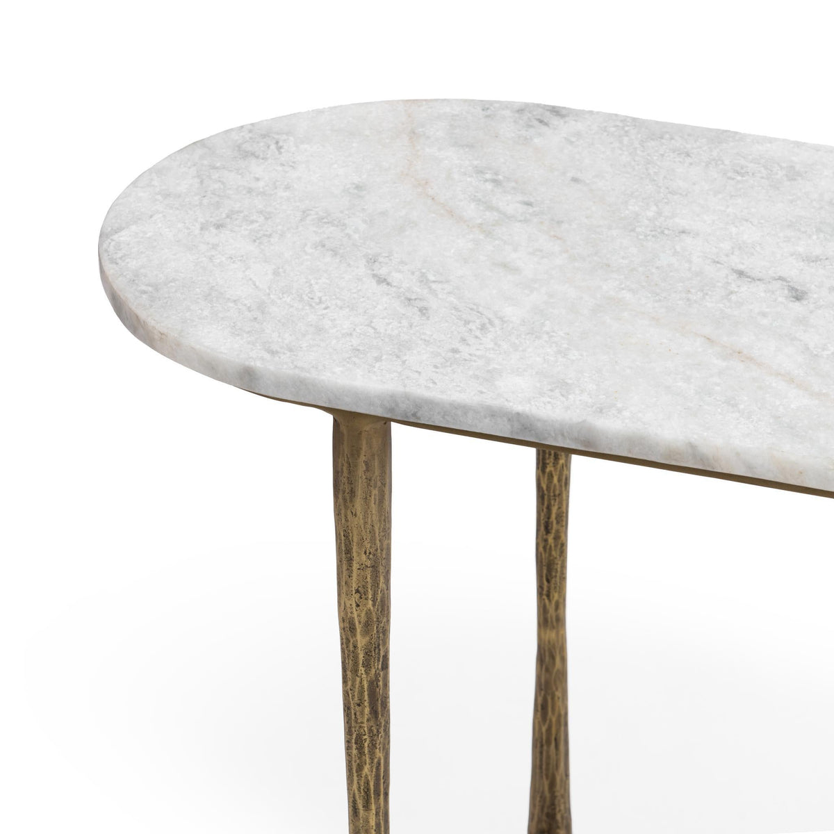 Venicia White Sage 52" Oval Console Table