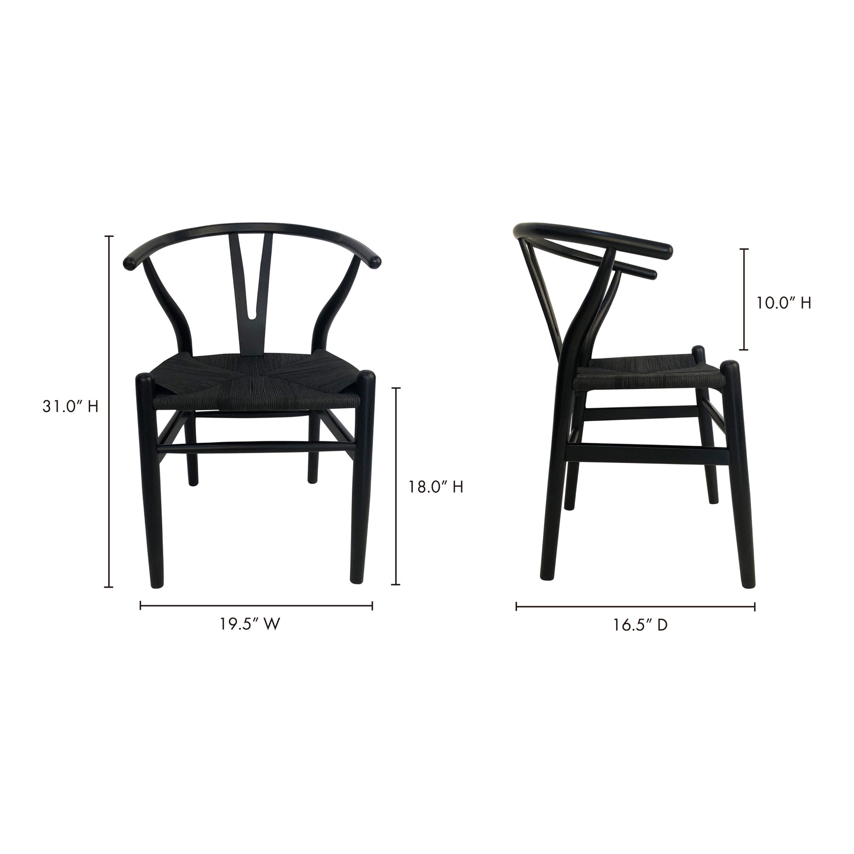 Ventana Black Dining Chair (Set of 2) - Ornate Home