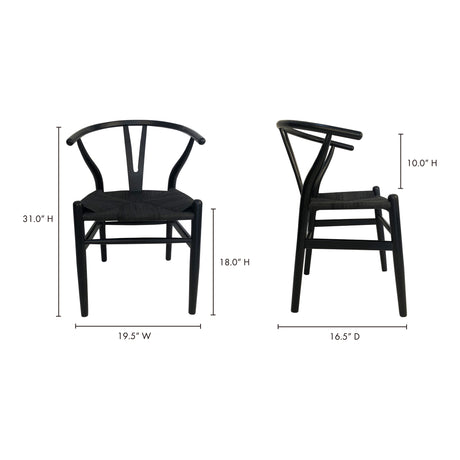 Ventana Black Dining Chair (Set of 2) - Ornate Home