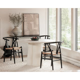 Ventana Black/Natural Dining Chair (Set of 2) - Ornate Home
