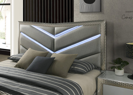 Ventnor Gray Queen Bed - Ornate Home