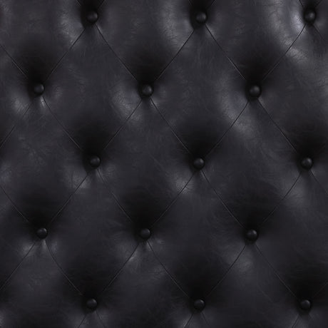 Ventresca Dark Cherry Leatherette Queen Bed - Ornate Home