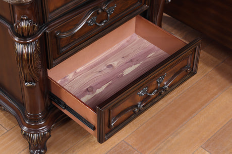 Ventresca Dark Cherry Nightstand - Ornate Home