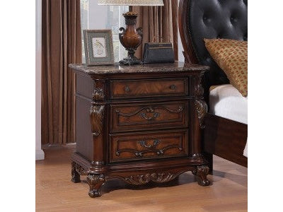 Ventresca Dark Cherry Nightstand - Ornate Home