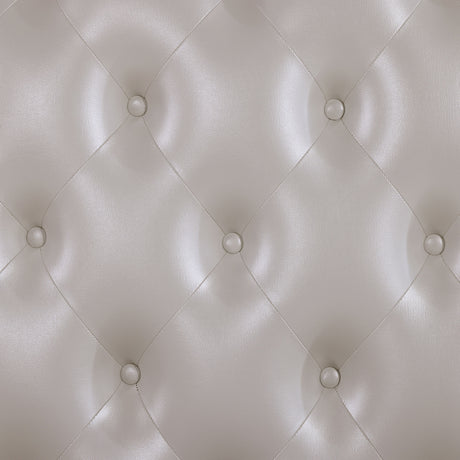 Ventresca White 5 Pc. Leatherette Queen Bedroom Set w/ Chest - Ornate Home