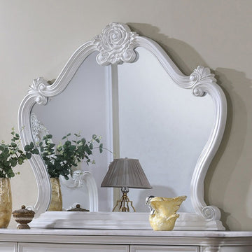 Ventresca White 5 Pc. Leatherette Queen Bedroom Set w/ Chest - Ornate Home