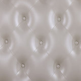 Ventresca White Leatherette Eastern King Bed - Ornate Home