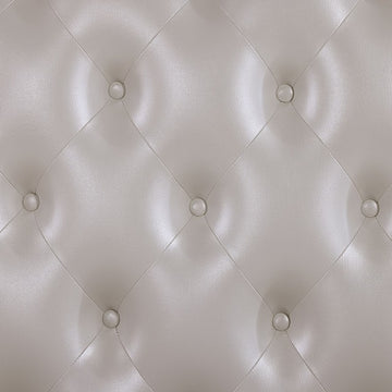 Ventresca White Leatherette Queen Bed - Ornate Home