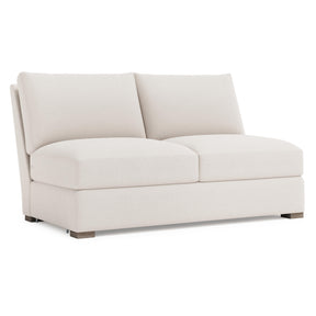 Ventura Aged Grey - Cerused Armless Loveseat - Ornate Home