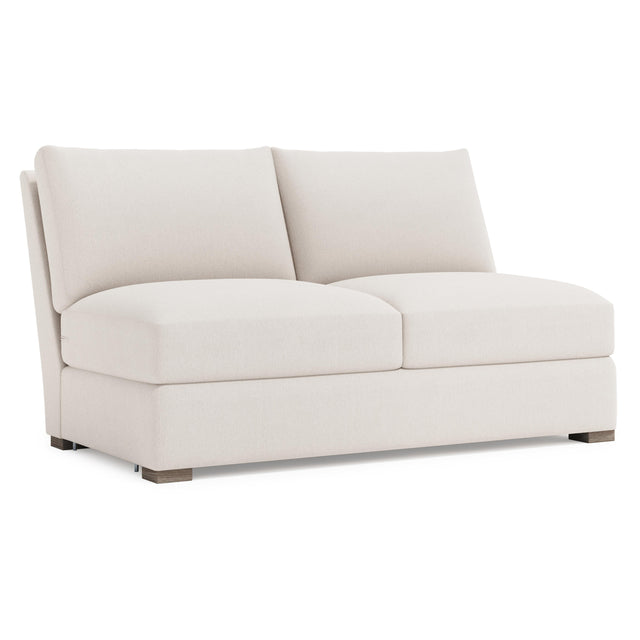 Ventura Aged Grey - Cerused Armless Loveseat - Ornate Home