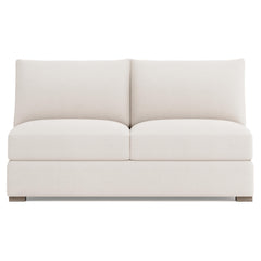 Ventura Aged Grey - Cerused Armless Loveseat - Ornate Home