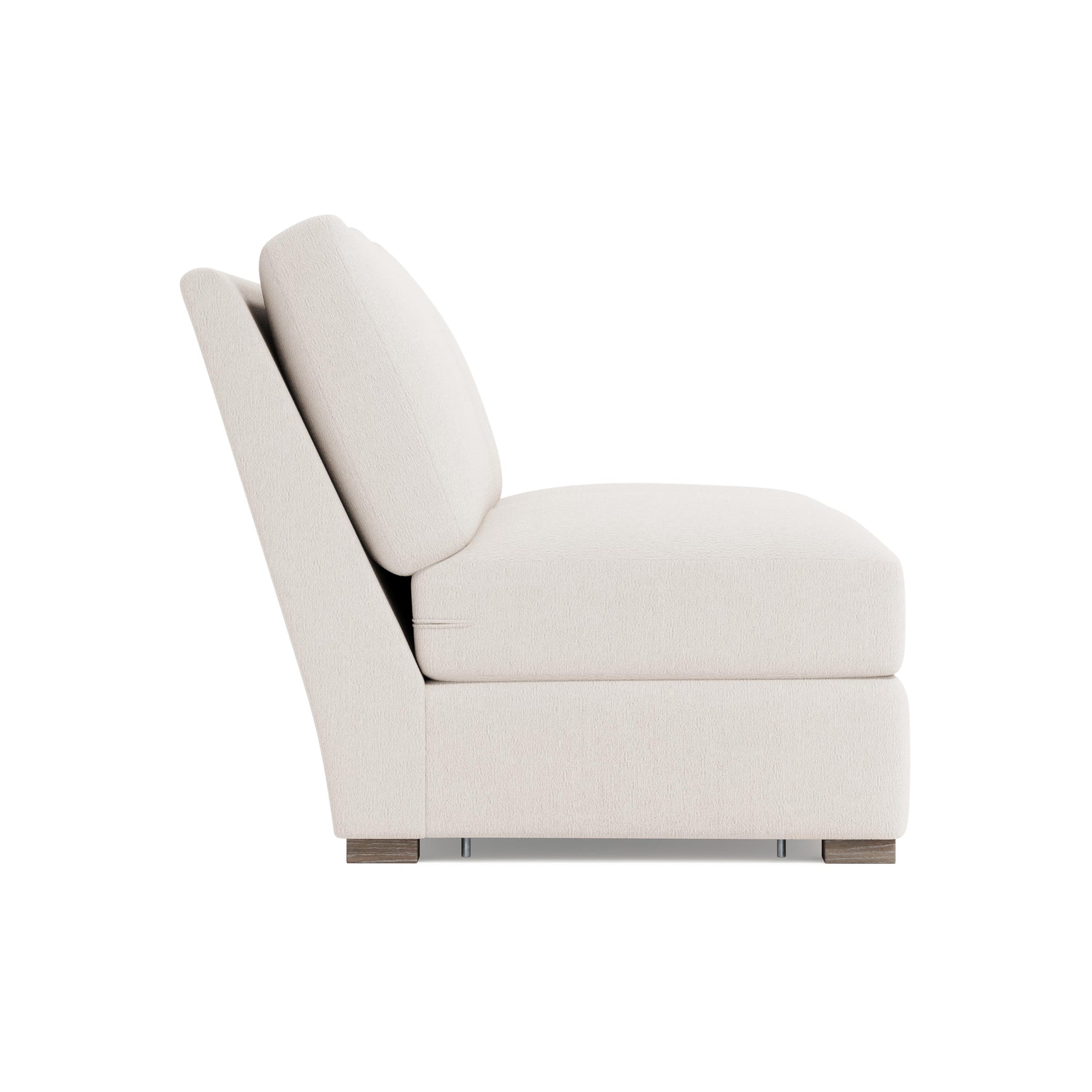 Ventura Aged Grey - Cerused Armless Loveseat - Ornate Home