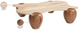 Ventura Beige/Brown And Acacia Wood Coffee Table - Ornate Home
