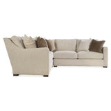 Ventura Beige/Tan Fabric Sectional (3 Piece) - Ornate Home