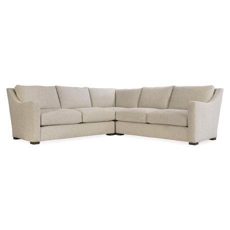 Ventura Beige/Tan Fabric Sectional (3 Piece) - Ornate Home