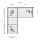 Ventura Beige/Tan Fabric Sectional (3 Piece) - Ornate Home