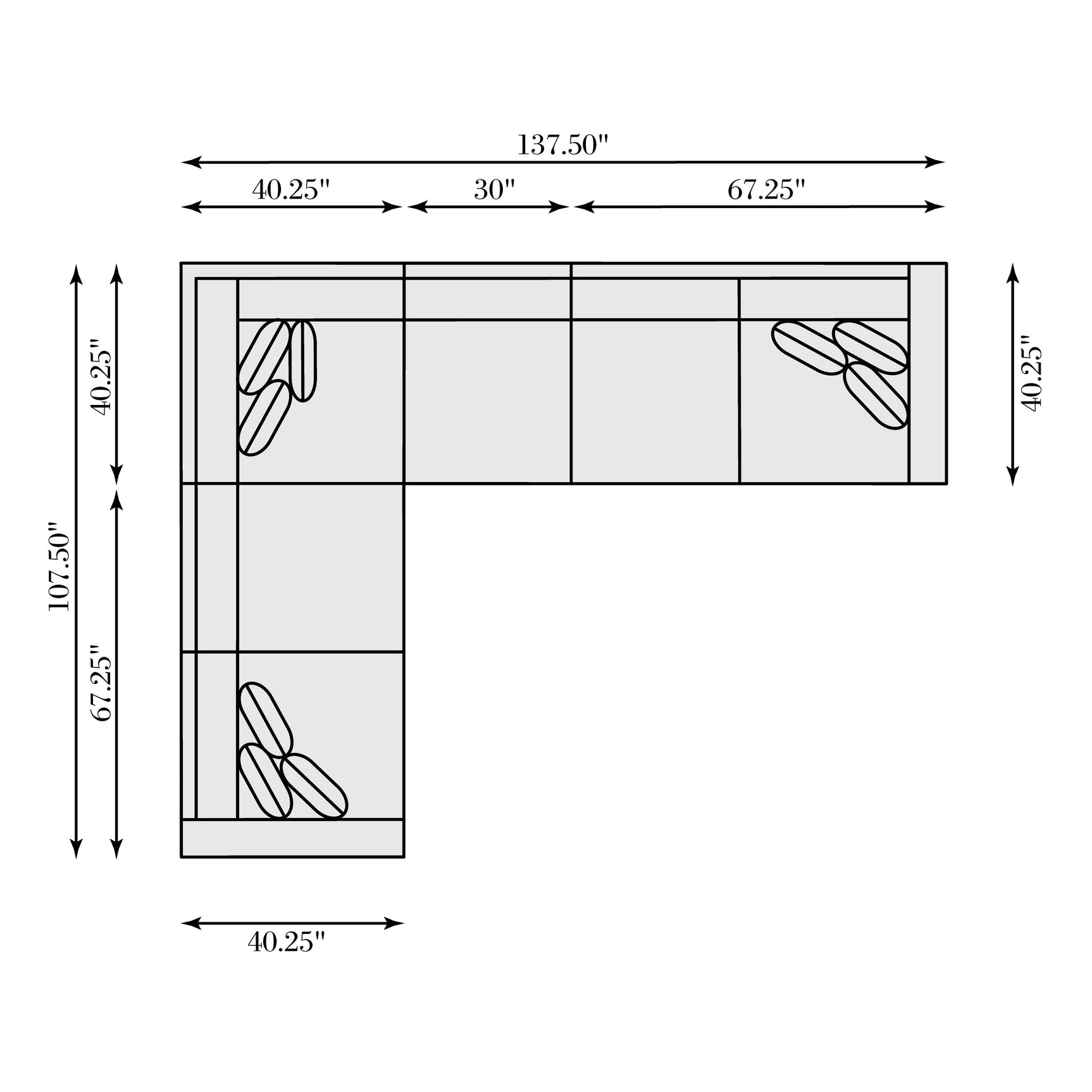 Ventura Beige/Tan Fabric Sectional (4 Piece) - Ornate Home