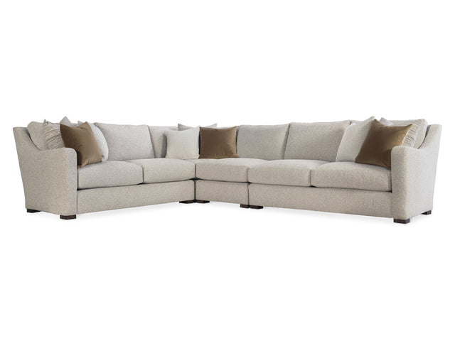 Ventura Beige/Tan Fabric Sectional - Ornate Home