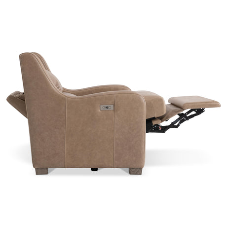Ventura Beige/Tan Leather Power Motion Chair - Ornate Home