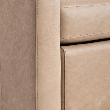 Ventura Beige/Tan Leather Power Motion Chair - Ornate Home