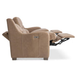 Ventura Beige/Tan Leather Power Motion Sofa - Ornate Home