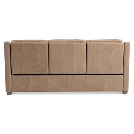 Ventura Beige/Tan Leather Power Motion Sofa - Ornate Home