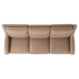 Ventura Beige/Tan Leather Power Motion Sofa - Ornate Home