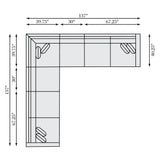 Ventura Brown Leather Sectional - Ornate Home