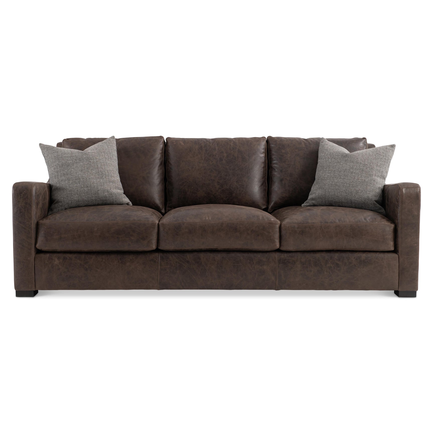 Ventura Brown Leather Sofa - Ornate Home