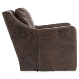Ventura Brown Leather Swivel Chair - Ornate Home