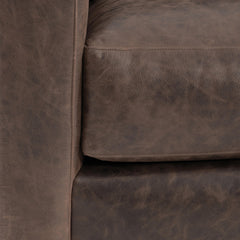 Ventura Brown Leather Swivel Chair - Ornate Home
