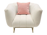 Venus Cream Fabric Chair - Ornate Home