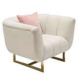 Venus Cream Fabric Chair - Ornate Home