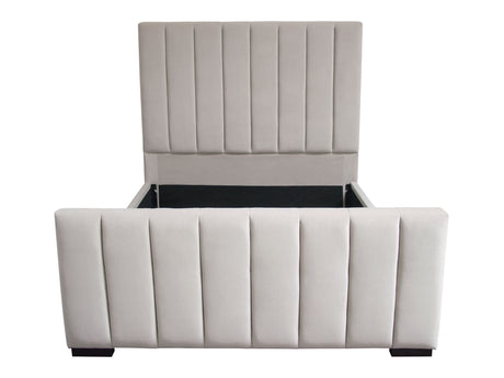 Venus Light Grey Eastern King Bed - Ornate Home