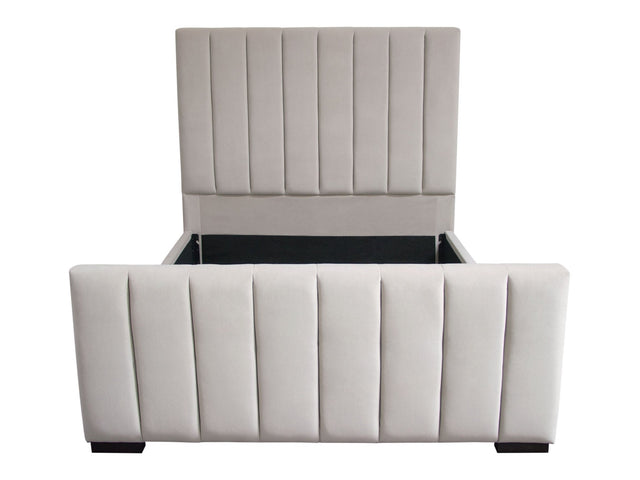 Venus Light Grey Eastern King Bed - Ornate Home