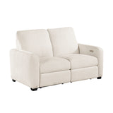 Vera Beige Power Double Reclining Loveseat - Ornate Home