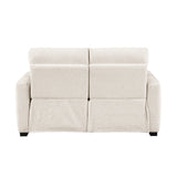Vera Beige Power Double Reclining Loveseat - Ornate Home