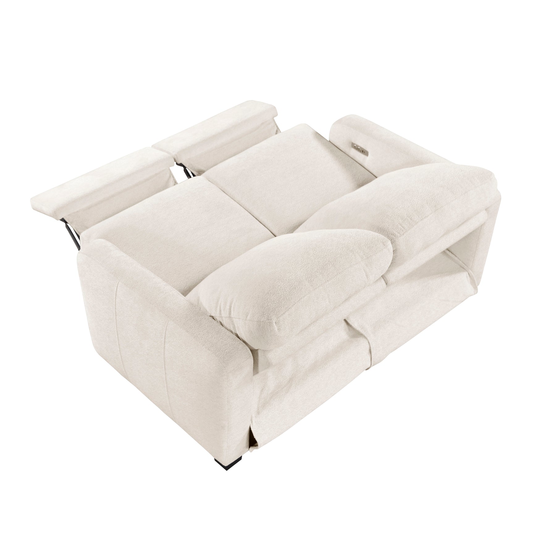 Vera Beige Power Double Reclining Loveseat - Ornate Home