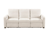 Vera Beige Power Double Reclining Sofa - Ornate Home