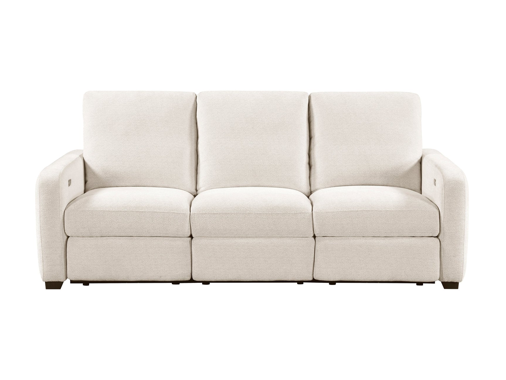 Vera Beige Power Double Reclining Sofa - Ornate Home
