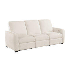 Vera Beige Power Double Reclining Sofa - Ornate Home