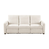 Vera Beige Power Double Reclining Sofa and Loveseat - Ornate Home