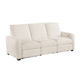 Vera Beige Power Double Reclining Sofa and Loveseat - Ornate Home