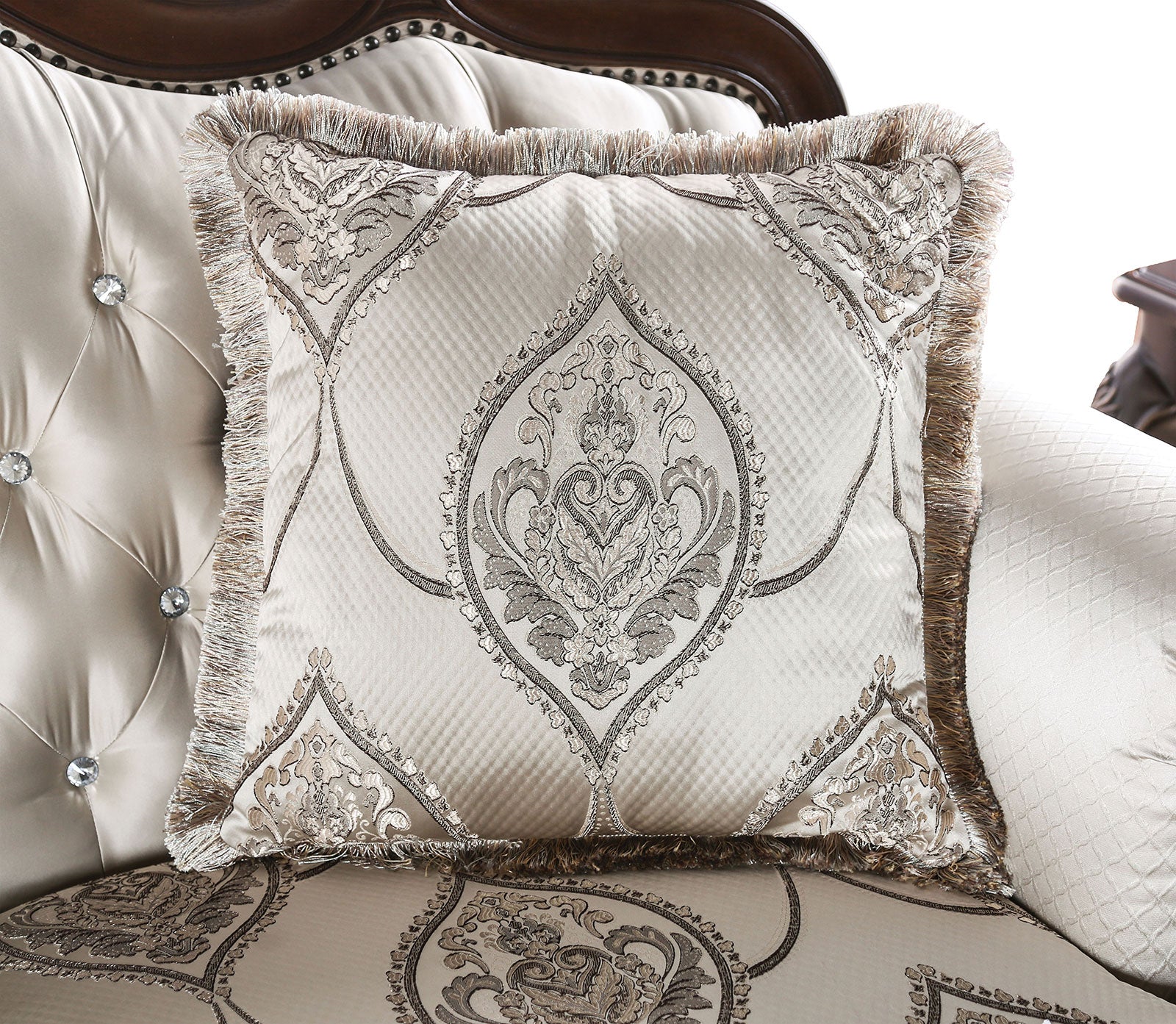 Veracruz Dark Cherry/Beige Sofa & Loveseat - Ornate Home