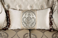 Veracruz Dark Cherry/Beige Sofa & Loveseat - Ornate Home