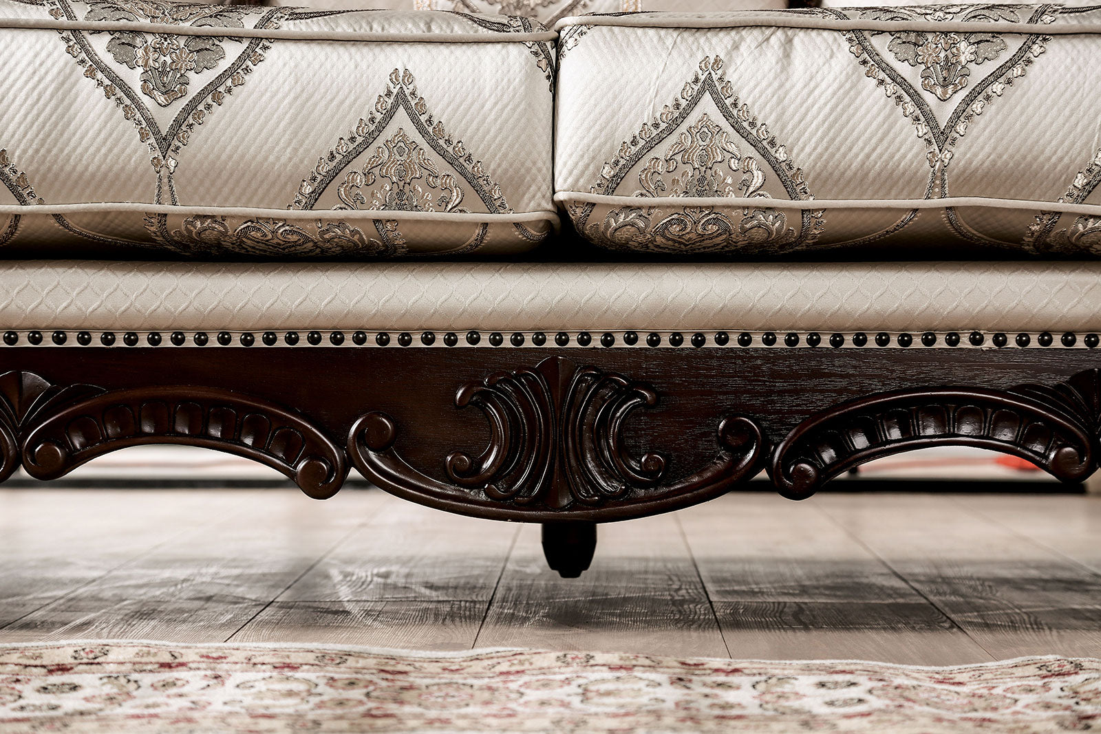 Veracruz Dark Cherry/Beige Sofa & Loveseat - Ornate Home