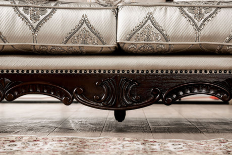 Veracruz Dark Cherry/Beige Sofa & Loveseat - Ornate Home