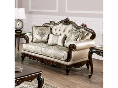 Veracruz Dark Cherry/Beige Sofa & Loveseat - Ornate Home