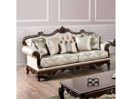 Veracruz Dark Cherry/Beige Sofa - Ornate Home